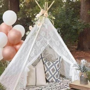 White Lace Teepee Tent